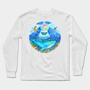 Whale Mandala Long Sleeve T-Shirt